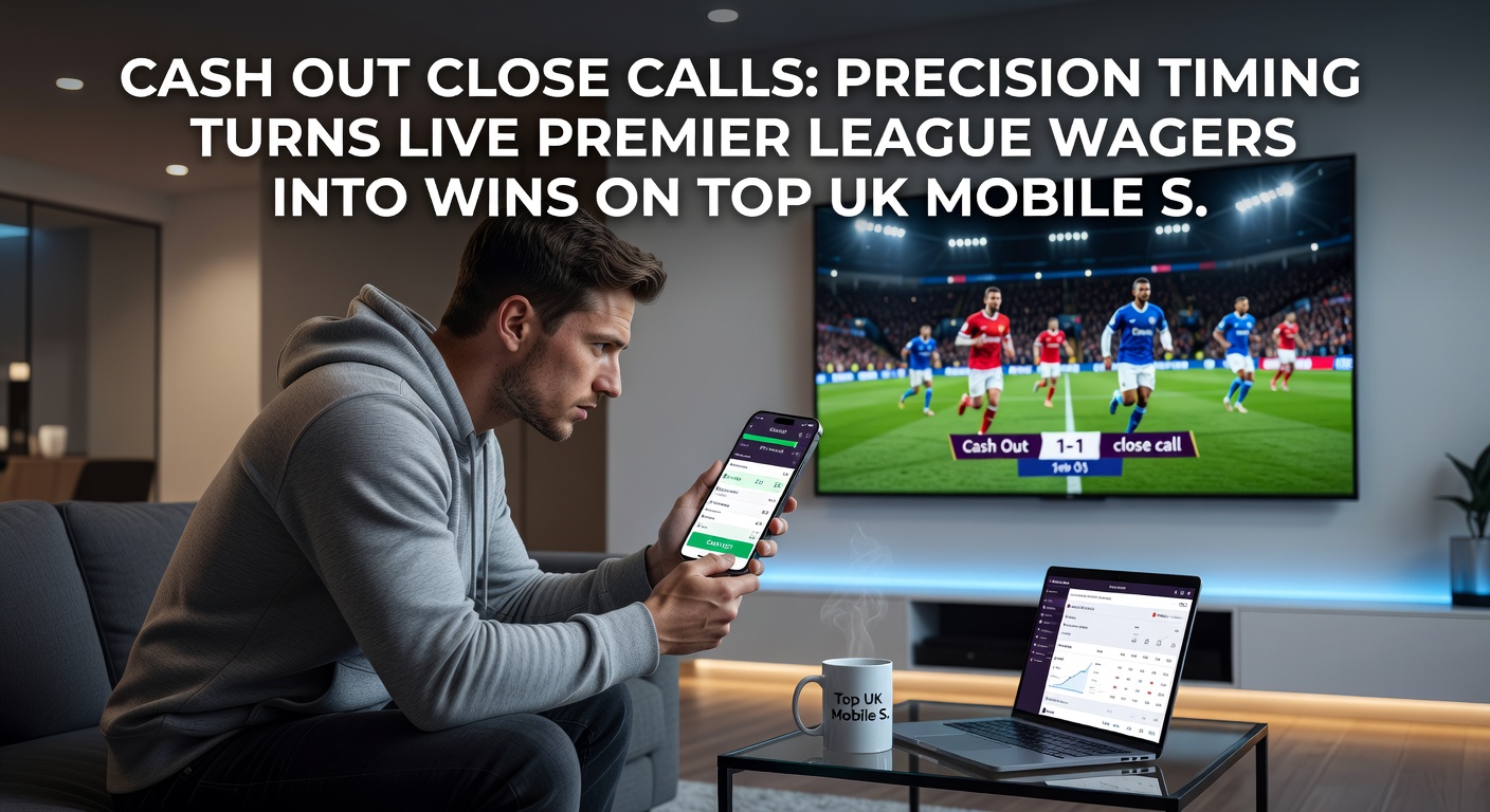 Mobile screen showing cash out button active during a live Premier League match with fluctuating odds