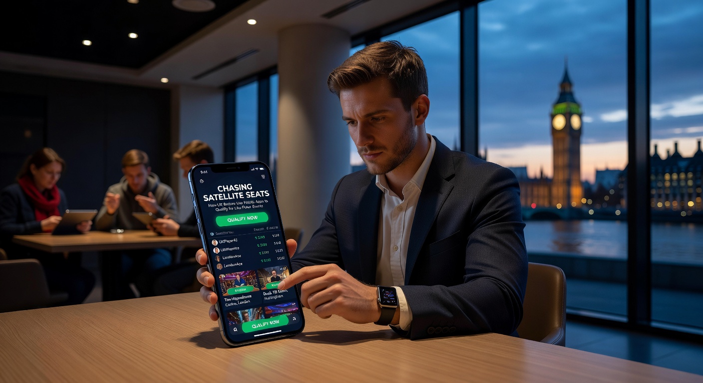 Group of UK players celebrating satellite win on mobile app, heading to live poker event