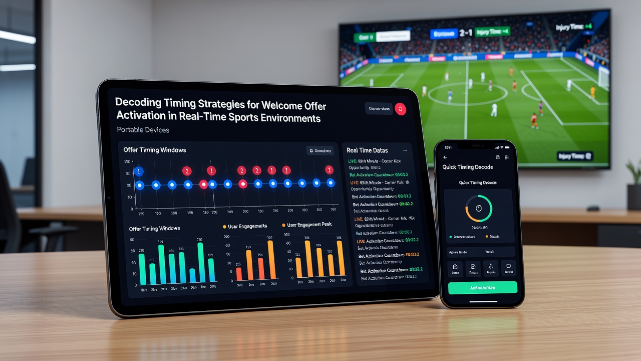 Mobile device displaying live sports betting interface with welcome offer notification overlay during a football match