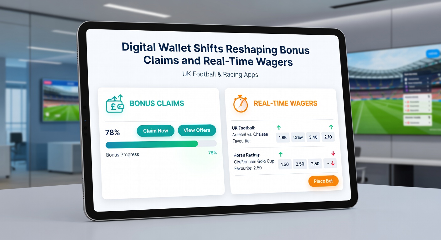 Live betting screen on a mobile app with digital wallet balance visible during a UK football match