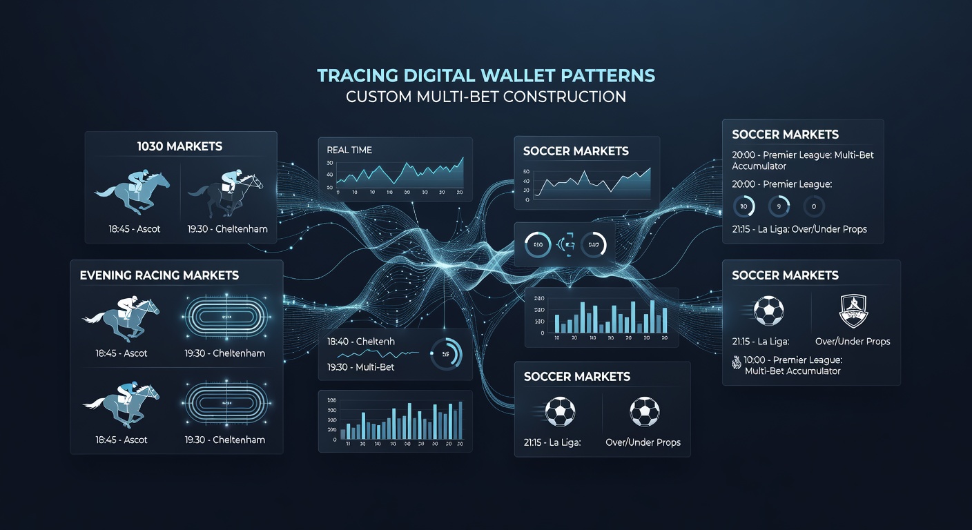 Digital wallet transaction flows supporting custom multi-bets on evening horse racing and soccer events